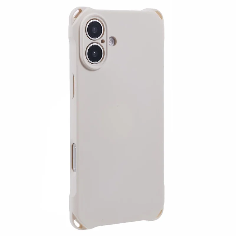For iPhone 16 Case Four Corners Fall Protection TPU Back Cover - Beige