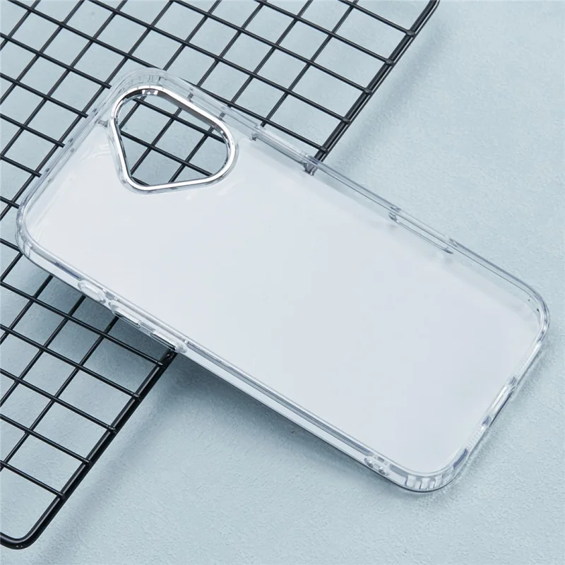 For iPhone 16 Case Electroplated Mirror Surface Acrylic+TPU Phone Cover