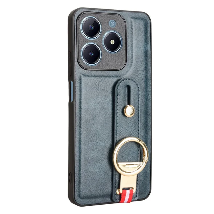 Pour le Royaume C61 4G / C63 4G Case de Bracelet Kickstand Cuir + pc + Tpu Téléphone Couvercle Avec Ouvre-bouteille - Bleu