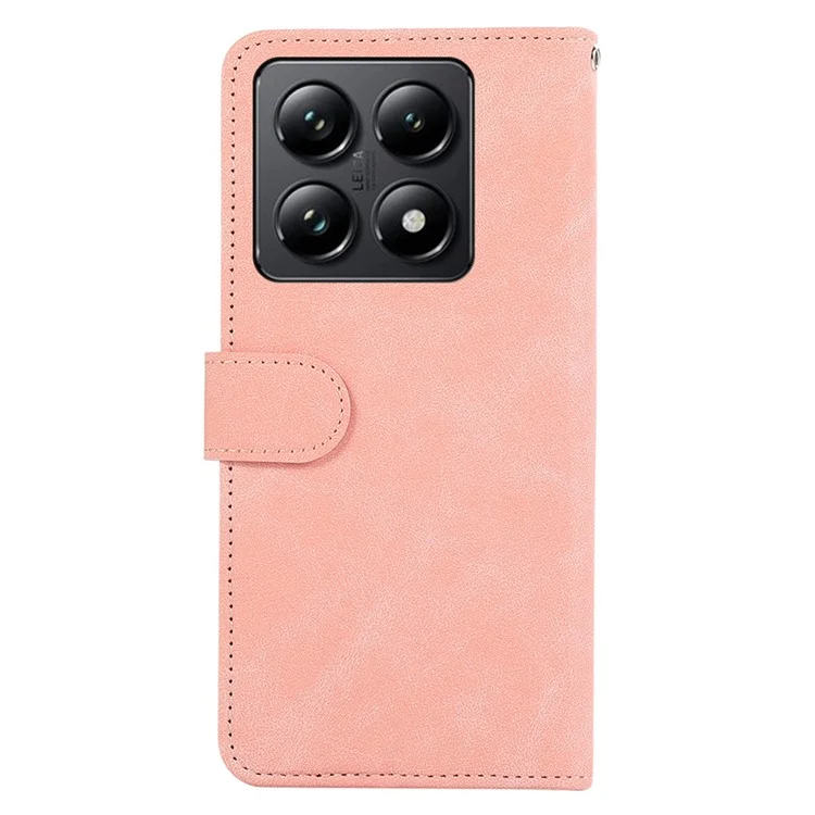 ABEEL For Xiaomi 14T Pro Case Color Splicing Leather Flip Phone Cover RFID Blocking - Pink