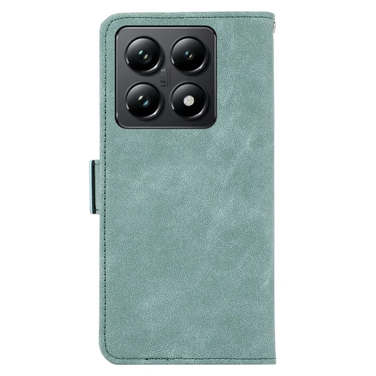 ABEEL For Xiaomi 14T Case PU Leather Folio Stand View RFID Blocking Phone Cover - Baby Blue