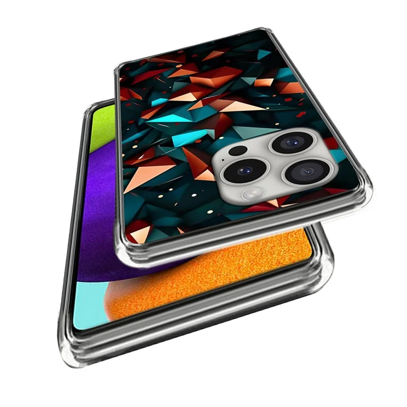 For iPhone 16 Pro Case Shock-Absorbent TPU Pattern Printed Phone Cover - Style A