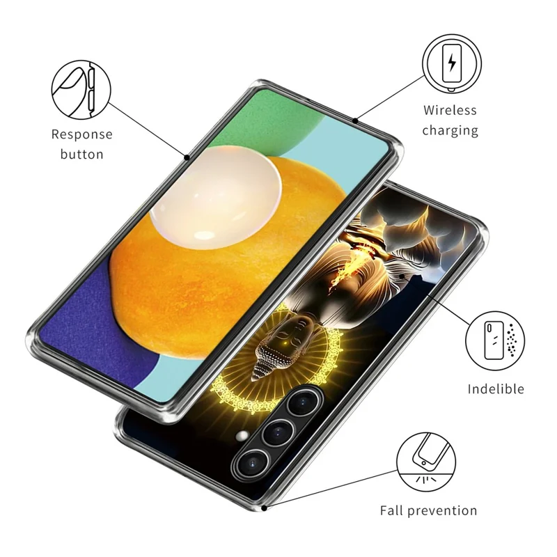 For Samsung Galaxy S24 FE Case Shock-Absorbent TPU Pattern Printed Phone Cover - Style M