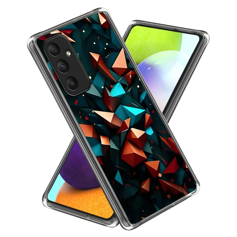 For Samsung Galaxy A55 5G Case Støddæmpende TPU Mønsterprintet Telefonbeskyttelse - Style A