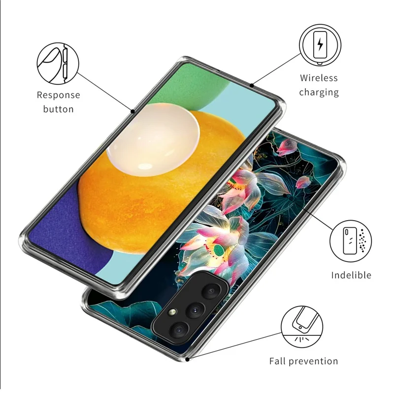 For Samsung Galaxy A55 5G Case Shock-Absorbent TPU Pattern Printed Phone Cover - Style E