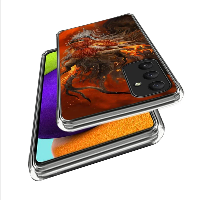For Samsung Galaxy A55 5G Case Shock-Absorbent TPU Pattern Printed Phone Cover - Style K