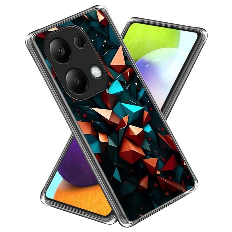 For Xiaomi Redmi Note 13 Pro 4G  /  Xiaomi Poco M6 Pro 4G Case Shock-Absorbent TPU Pattern Printed Phone Cover - Style A
