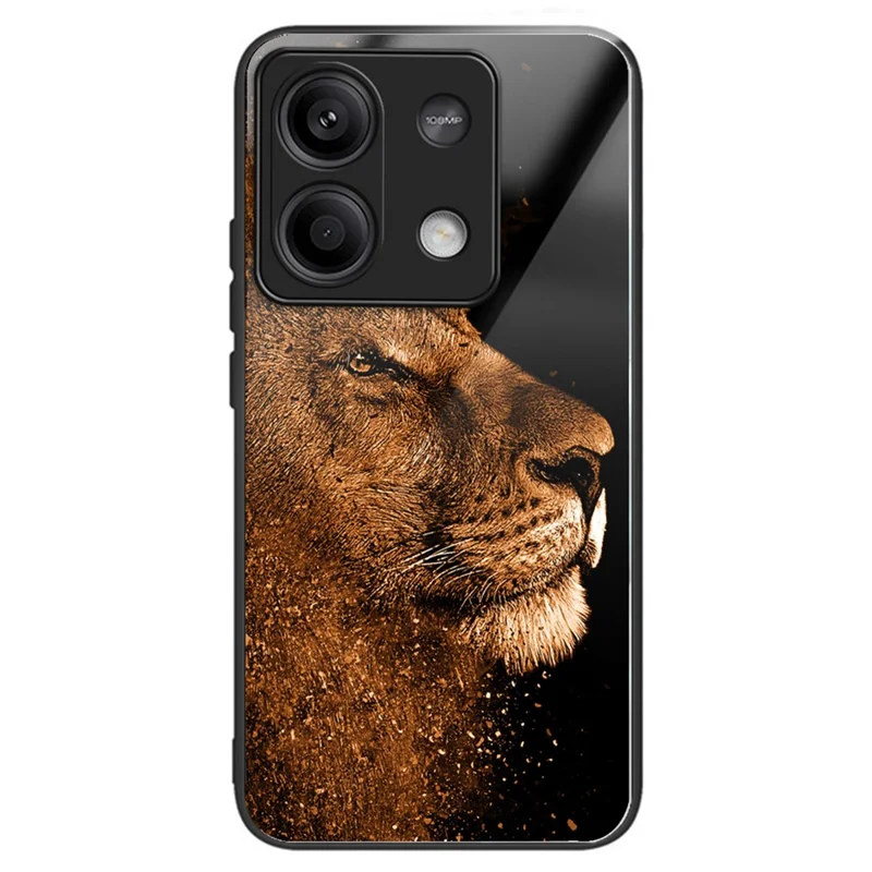 For Xiaomi Redmi Note 13 5G Case Tempered Glass TPU Drop-Proof Phone Cover Pattern Printing - Style A
