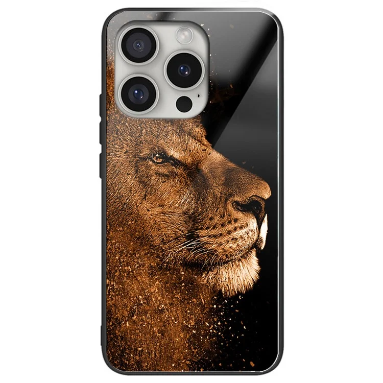 Чехол с закаленным стеклом и ТПУ для iPhone 16 Pro, противоударный, с печатным pattern - Style A