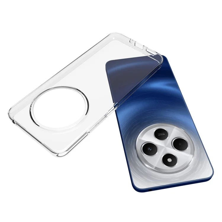 Pour Xiaomi Poco C75 4G / Redmi 14R 5G / 14C 4G Étui de téléphone transparent résistant à l'eau Étui de protection en TPU