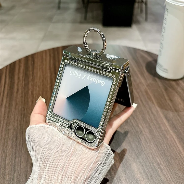 Pour Samsung Galaxy Z Flip6 5G Case de Poisson Échelle de Texture Texture du Porte-anne - Blanc
