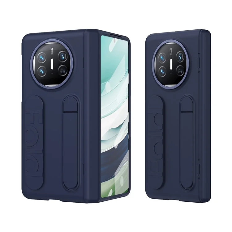 Для Huawei Mate X5 Case Case Kickstand Brickend PC PC Chop с Помощью Измельченной Стеклянной Пленки - Синий