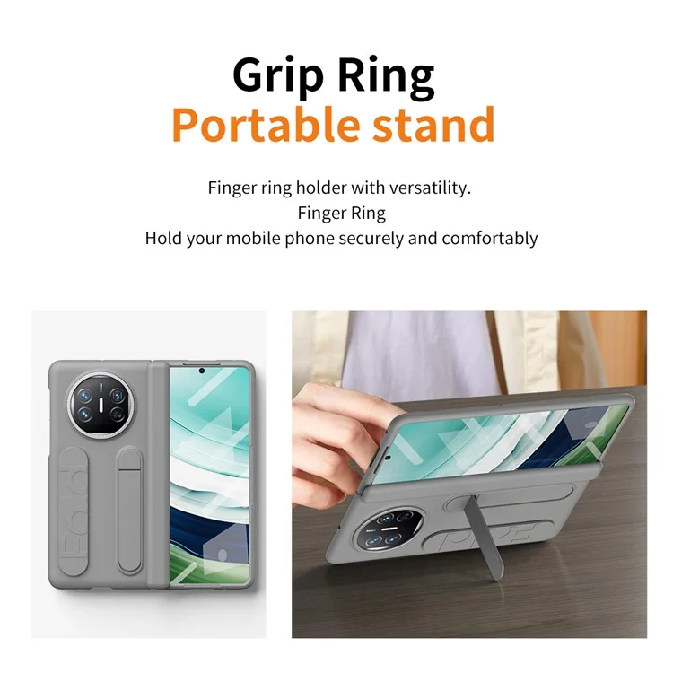 Для Huawei Mate X5 Case Case Kickstand Brickend PC PC Chop с Помощью Измельченной Стеклянной Пленки - Синий