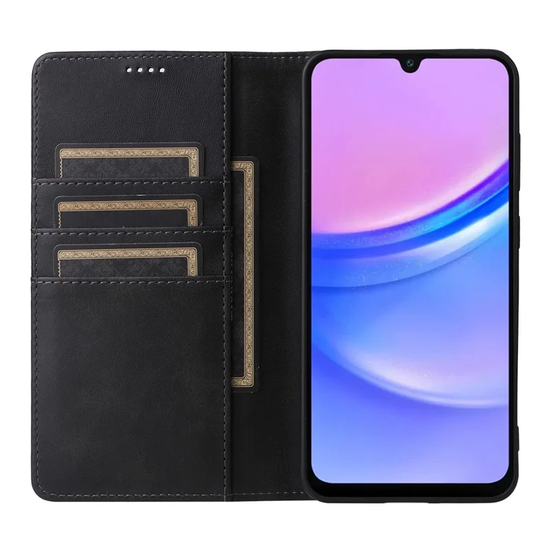 Per Samsung Galaxy A16 5G / A16 4G Case RFID Blocking PU Leather Phone Wallet Cover - Nero