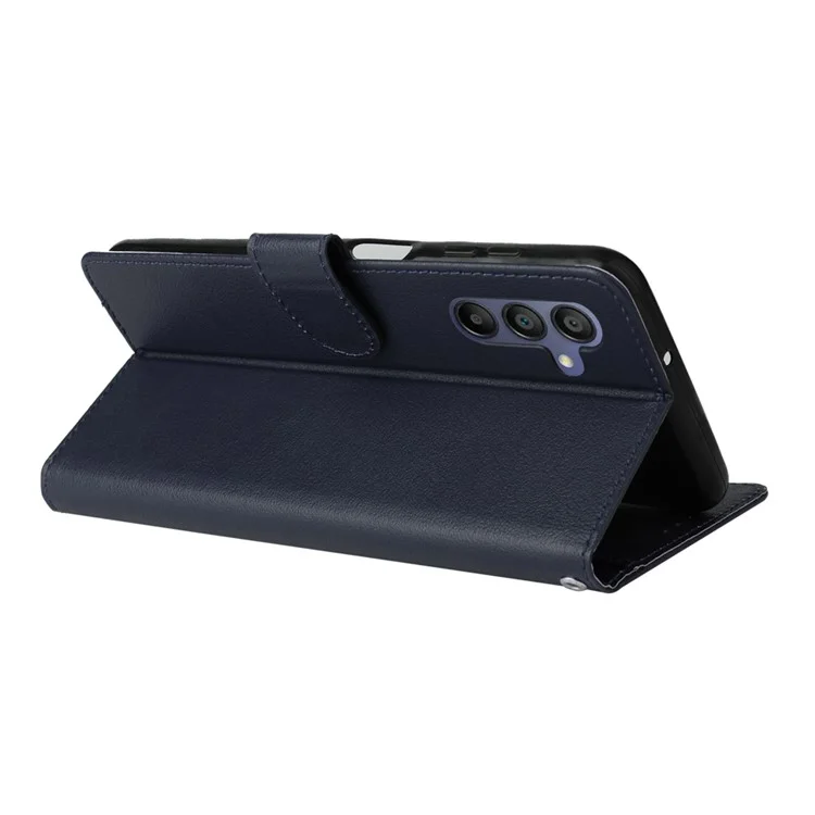 Para Samsung Galaxy A16 5G / A16 4G Funda Cartera de Pie Vista PU Cubierta de Cuero Teléfono - Azul