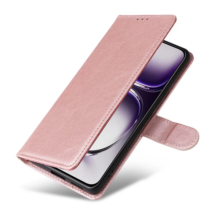 Für Oppo Reno12 5G (Global) Case Wallet Stand View PU Leder -telefonabdeckung - Roségold