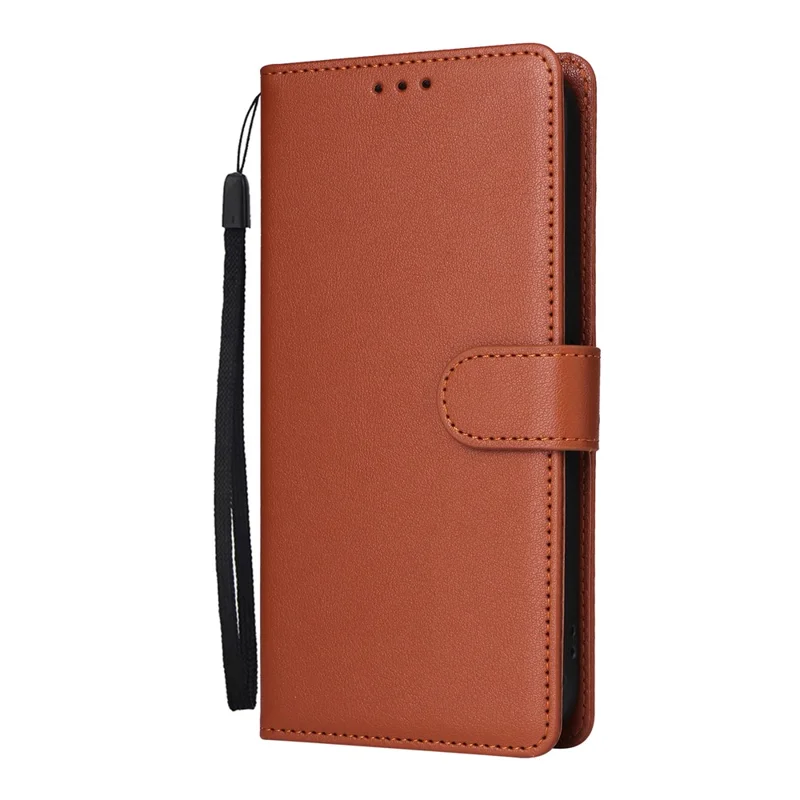 For vivo Y28 4G Case Wallet Stand View PU Leather Phone Cover - Brown