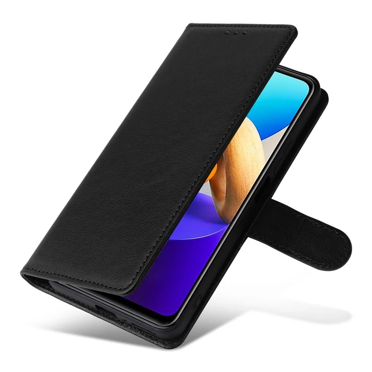 Pour Vivo Y22 4G / Y22s 4G / Y35 4G (2022) Boîtier de Portefeuille View pu Leather Téléphone Couverture - Noir
