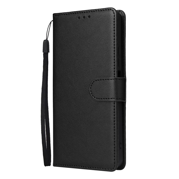 Pour Vivo Y22 4G / Y22s 4G / Y35 4G (2022) Boîtier de Portefeuille View pu Leather Téléphone Couverture - Noir
