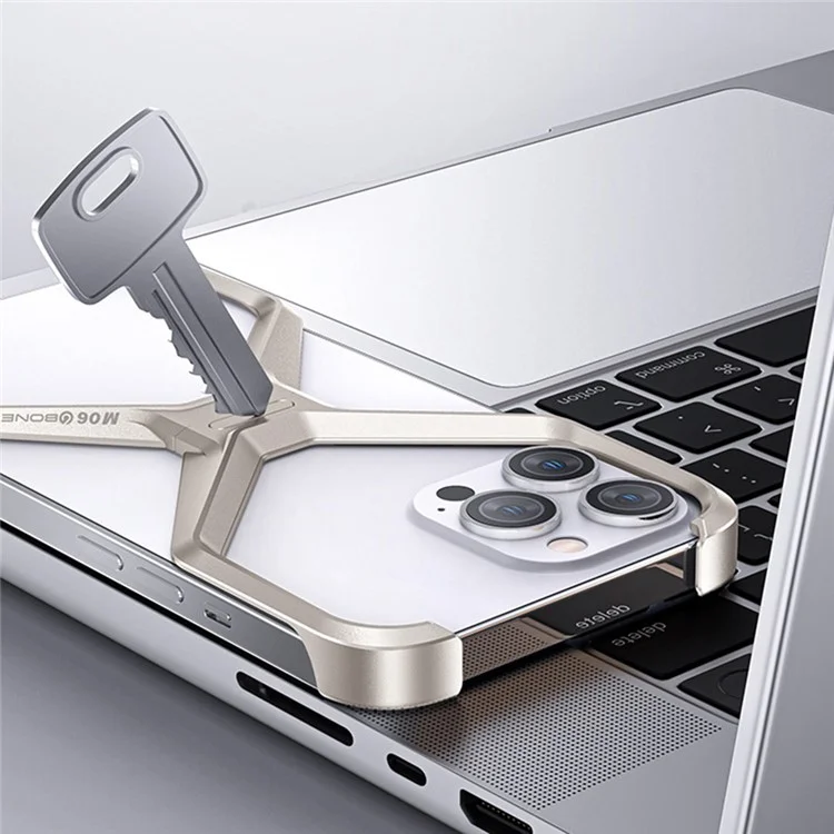 Para Iphone 16 Pro Bumper Case Sem Quadro de Alumínio - Ouro de Titânio