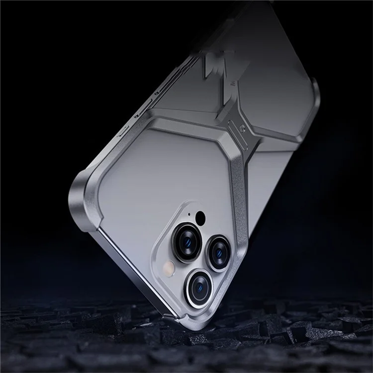 Para Iphone 16 Pro Bumper Case Sem Quadro de Alumínio - Ouro de Titânio
