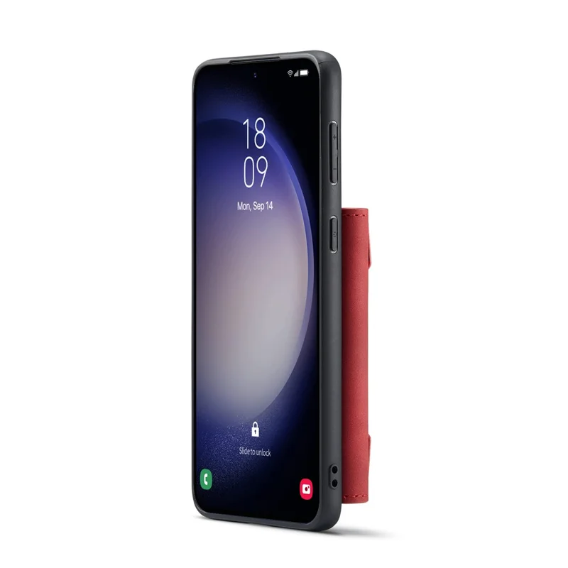 DG.MING M2 Series for Samsung Galaxy S24 FE Case PU+PC+TPU Phone Cover Detachable Wallet - Red