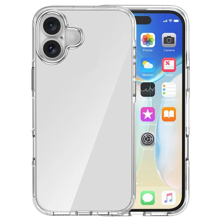 Для Iphone 16 Case Design Design PC+TPU Clear Protective Phone Cover