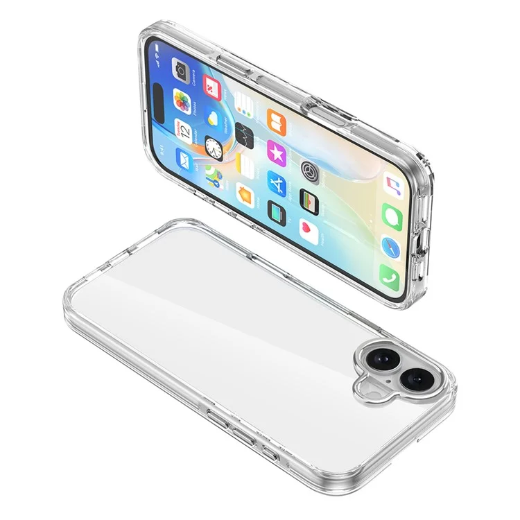 Для Iphone 16 Case Design Design PC+TPU Clear Protective Phone Cover