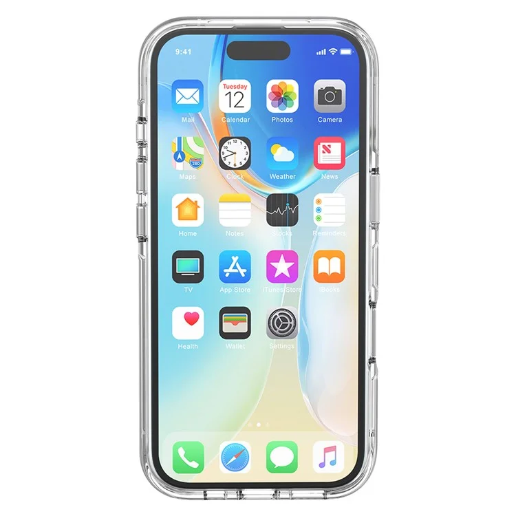 Para Iphone 16 Pro Case Airbag Design PC+TPU Clear Protective Telepubreada