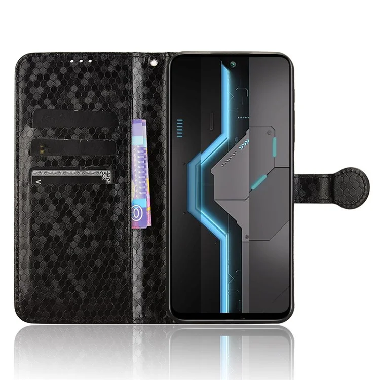 Per Itel P65 4G P671L Wallet Case Pot Impronta PU Coperchi - Nero