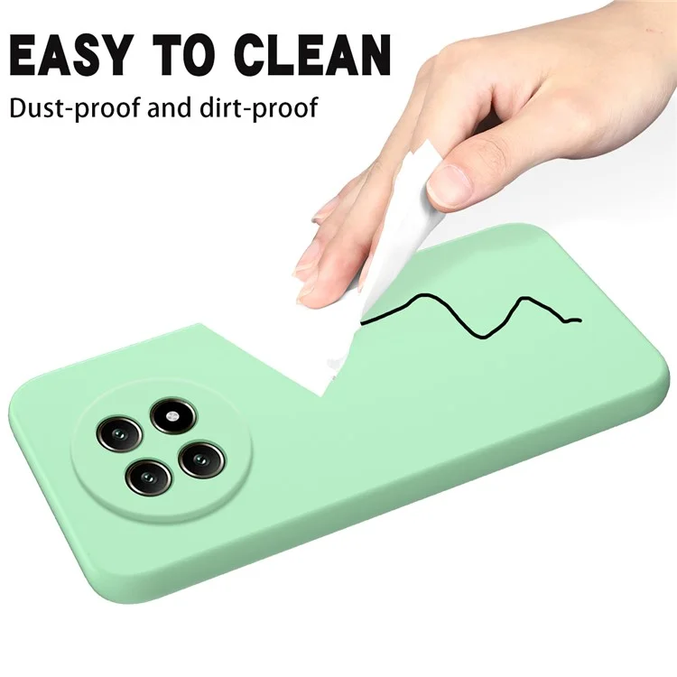 For Realme 13 Pro 5G (Global) / 13 Pro+ 5G (Global) Case Liquid Silicone Anti-Scratch Phone Cover with Hand Strap - Green
