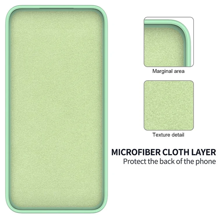 For Realme 13 Pro 5G (Global) / 13 Pro+ 5G (Global) Case Liquid Silicone Anti-Scratch Phone Cover with Hand Strap - Green