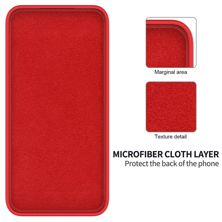 For Realme 13 Pro 5G (Global) / 13 Pro+ 5G (Global) Case Liquid Silicone Anti-Scratch Phone Cover with Hand Strap - Red
