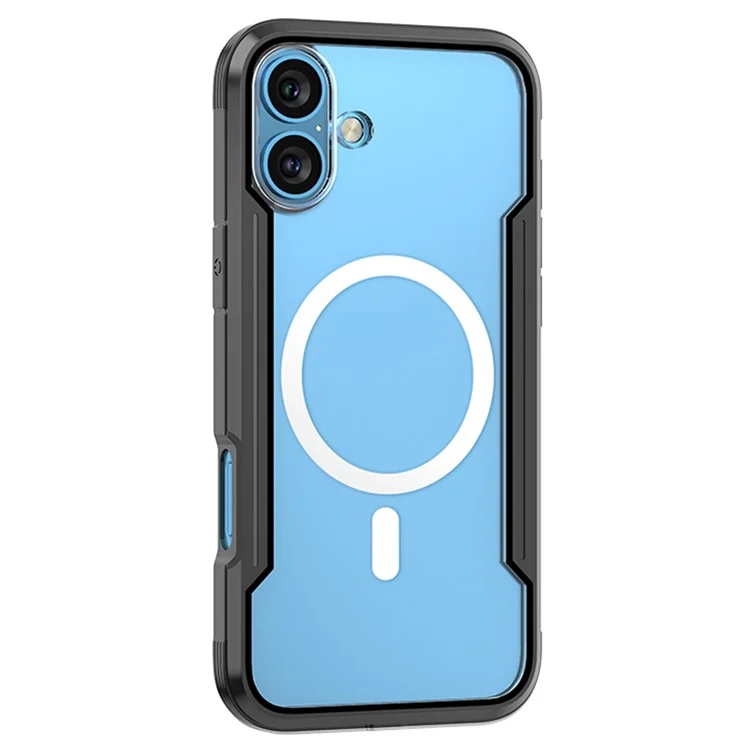 Serie Thunder 1 Para la Caja de Iphone 16 Compatible Con pc Magsafe+tpu Clear Back Cover - Negro
