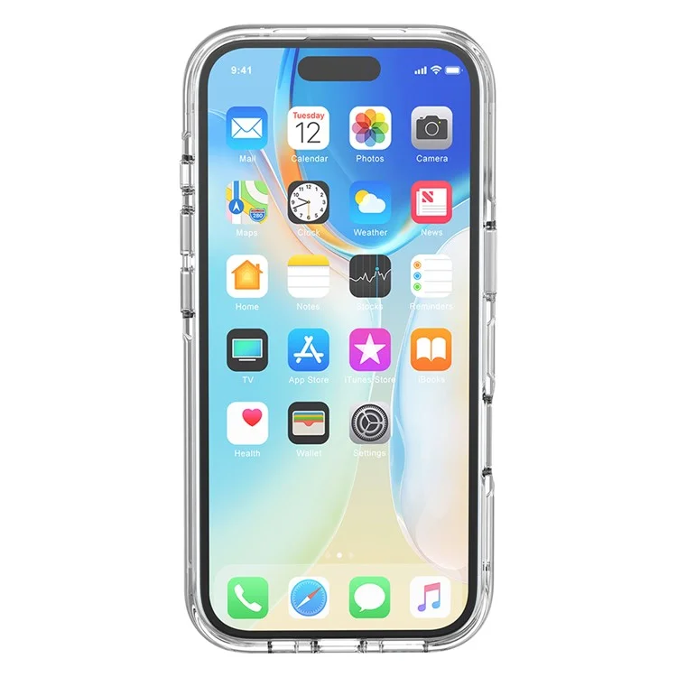Pour Iphone 16 Pro Case Compatible Avec Magsafe Airbag Design pc + Tpu Clear Téléphone