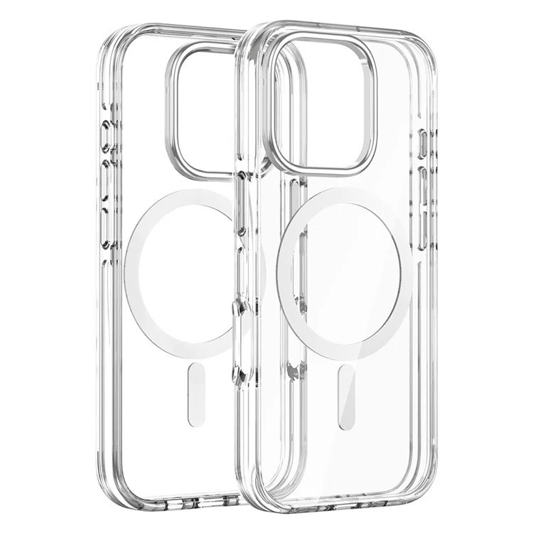 Pour Iphone 16 Pro Case Compatible Avec Magsafe Airbag Design pc + Tpu Clear Téléphone