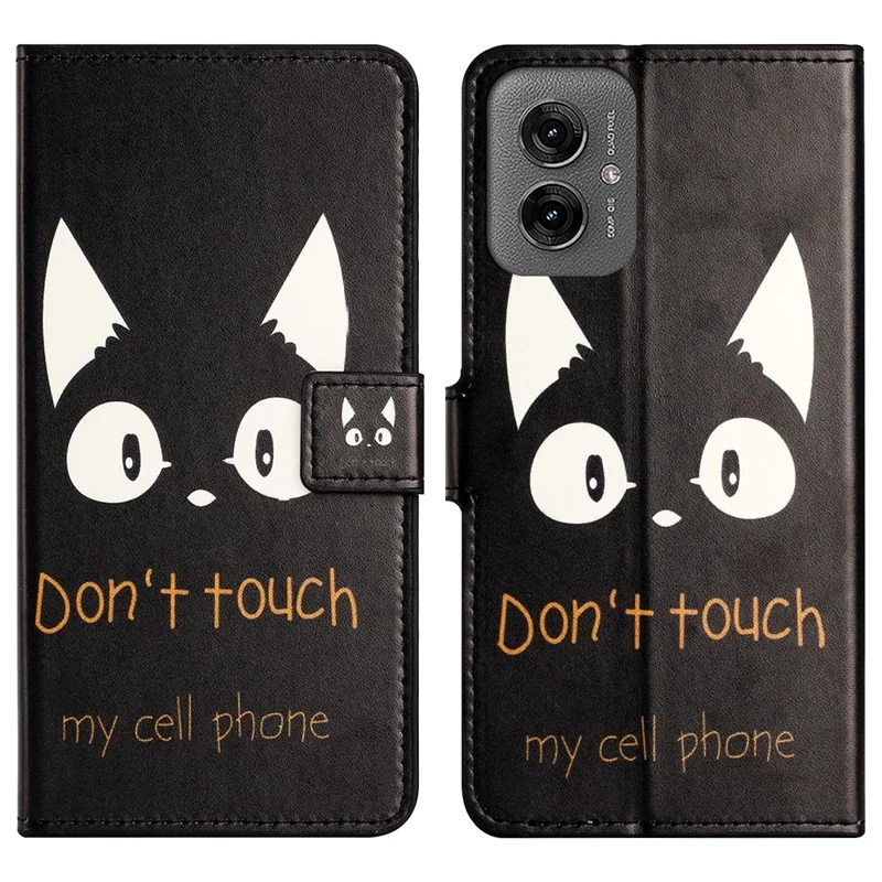Для Motorola Moto G55 5G Case Pattern Print pu - Кошачьи Уши