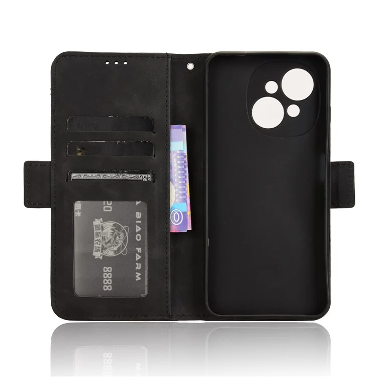 For TECNO Spark Go 2025 / Spark Go 1 / Pop 9 4G Leather Case Phone Wallet Cover with Multiple Card Slots - Black