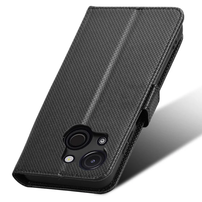 Para Itel A50C A669L Case PU PU Leather Diamond Texture Willet Telep Cover - Negro