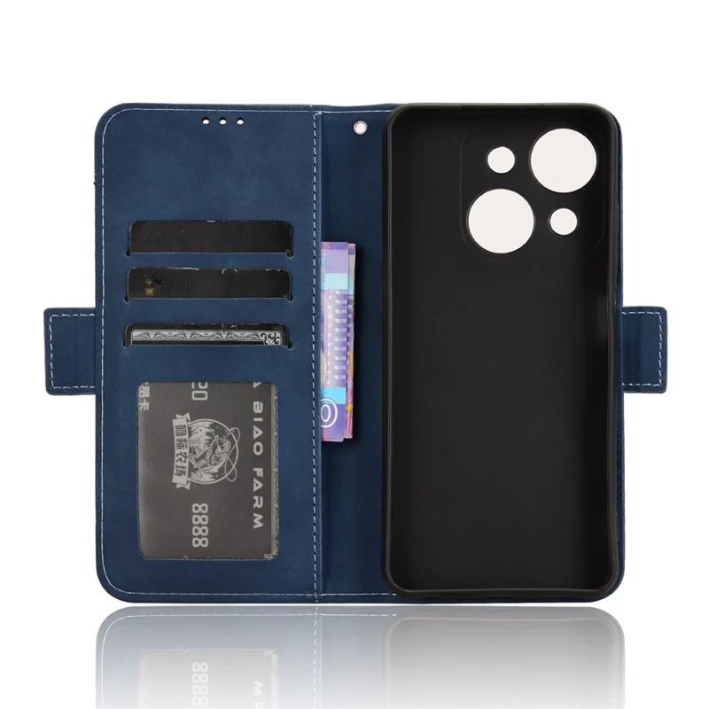 For itel A50C A669L Leather Case Phone Wallet Cover with Multiple Card Slots - Blue