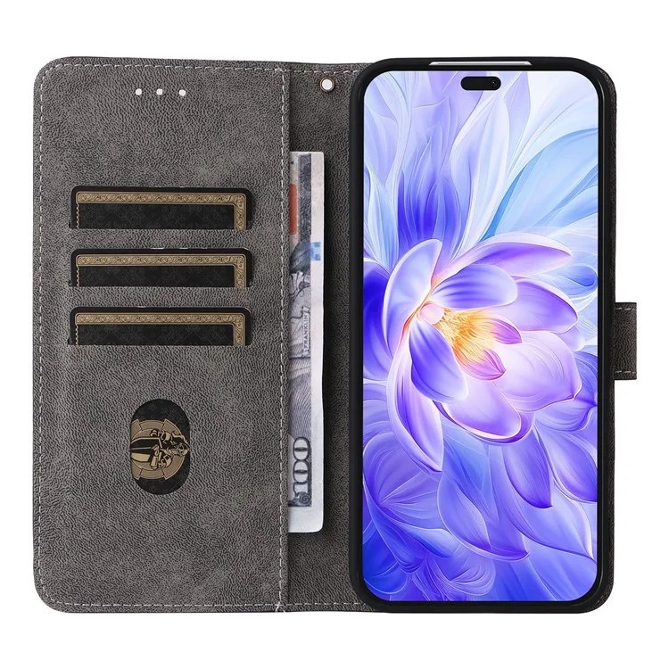 Para Honra X60i 5g Carteira RFID Blocking PU Leather Case - Brown