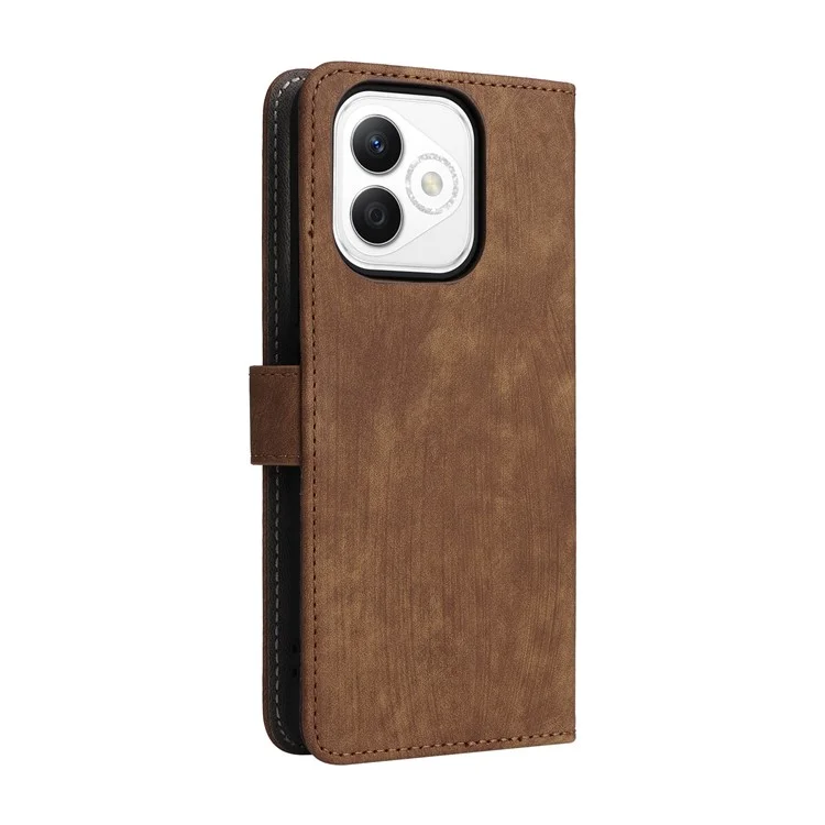 Para Honra X60i 5g Carteira RFID Blocking PU Leather Case - Brown