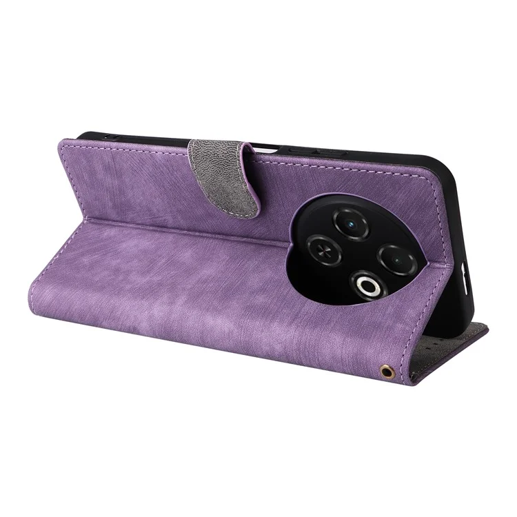 Für Tecno Spark 30c Kl5n Wallet Case RFID Blockierende PU -leder -cover -ständer Aussicht - Lila