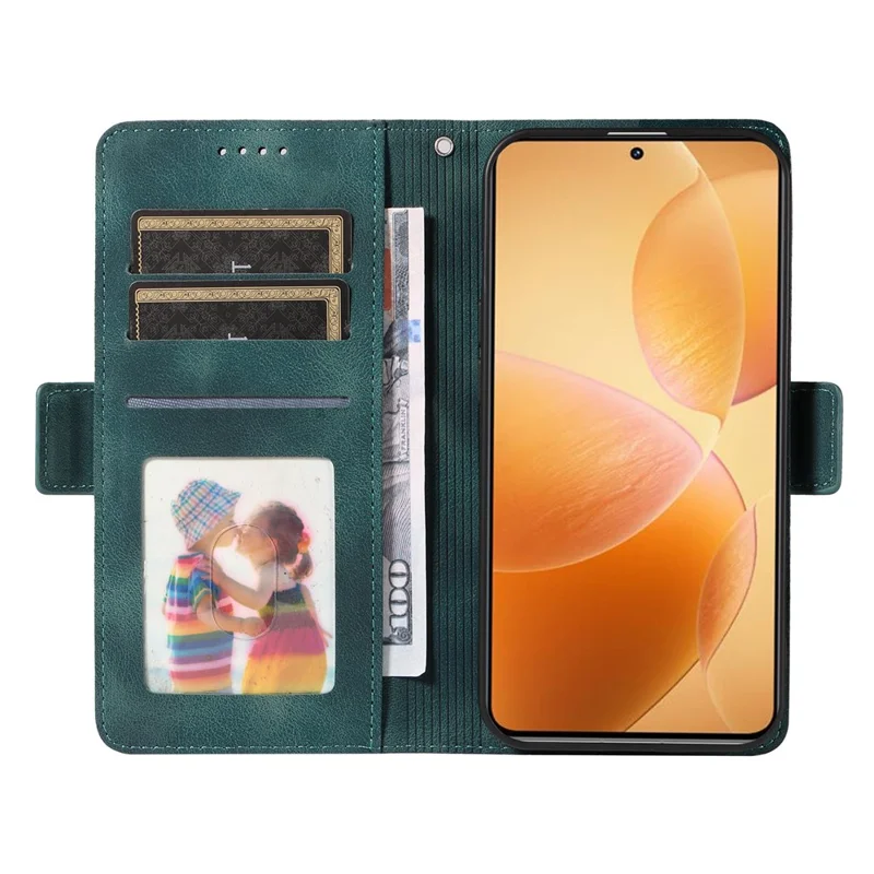 For Xiaomi 14T Pro Case PU Leather Phone Cover Rhombus Starry Imprinted - Green