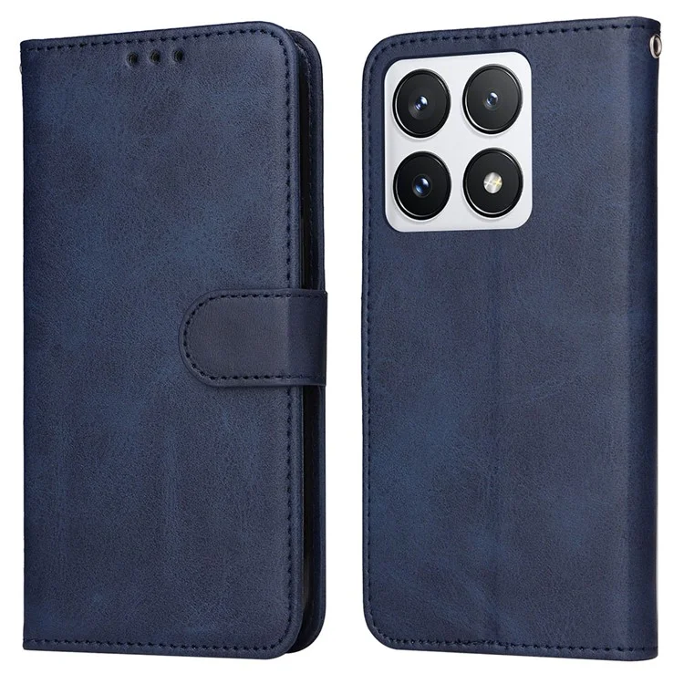 For Xiaomi 14T Pro Case Wallet PU Leather Folio Flip Phone Cover - Blue