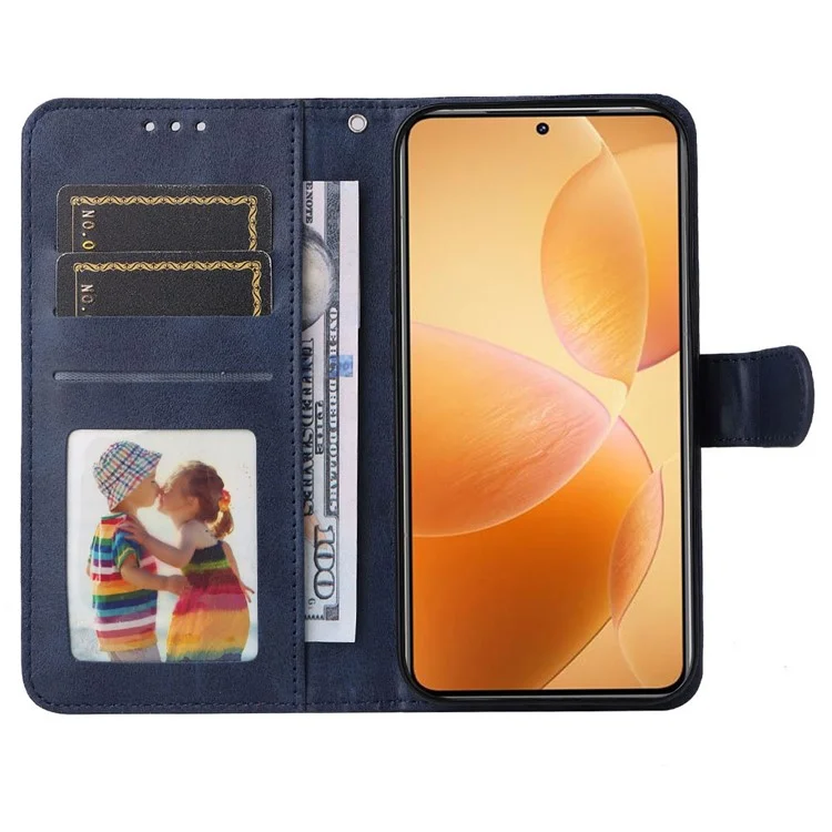 For Xiaomi 14T Pro Case Wallet PU Leather Folio Flip Phone Cover - Blue