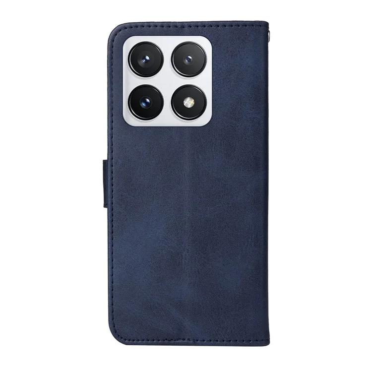 For Xiaomi 14T Pro Case Wallet PU Leather Folio Flip Phone Cover - Blue