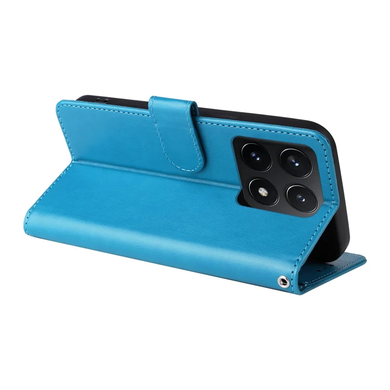 For Xiaomi 14T Leather Case Butterfly Floral Imprint Wallet Stand Cover - Blue
