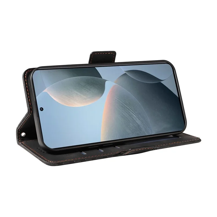 Para Xiaomi 14t Case PU Pulo Pelégono Roburo Rombus Impresionado - Negro