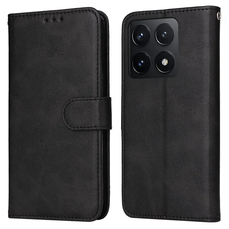 Para Xiaomi 14T Case Wallet PU Leather Folio Flip Phone Cover - Negro